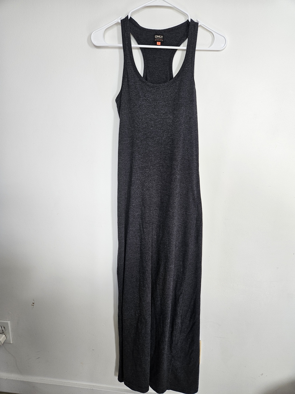 ONLY Essentials Charcoal Grey Racerback Maxi Dress | Size S🔥